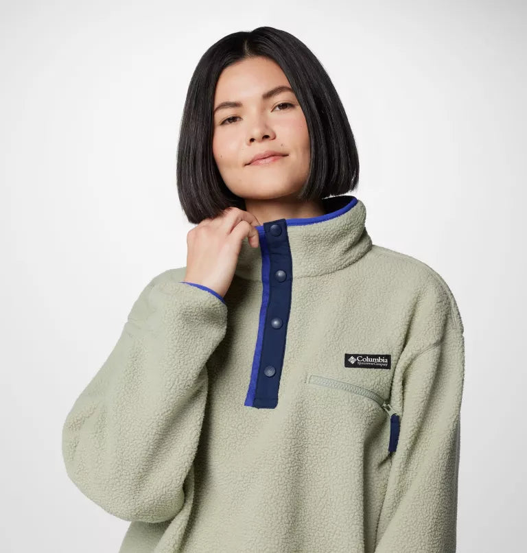 Women's Helvetia™ II Cropped Sherpa Half Snap Fleece | Columbia | Portwest - The Outdoor Shop