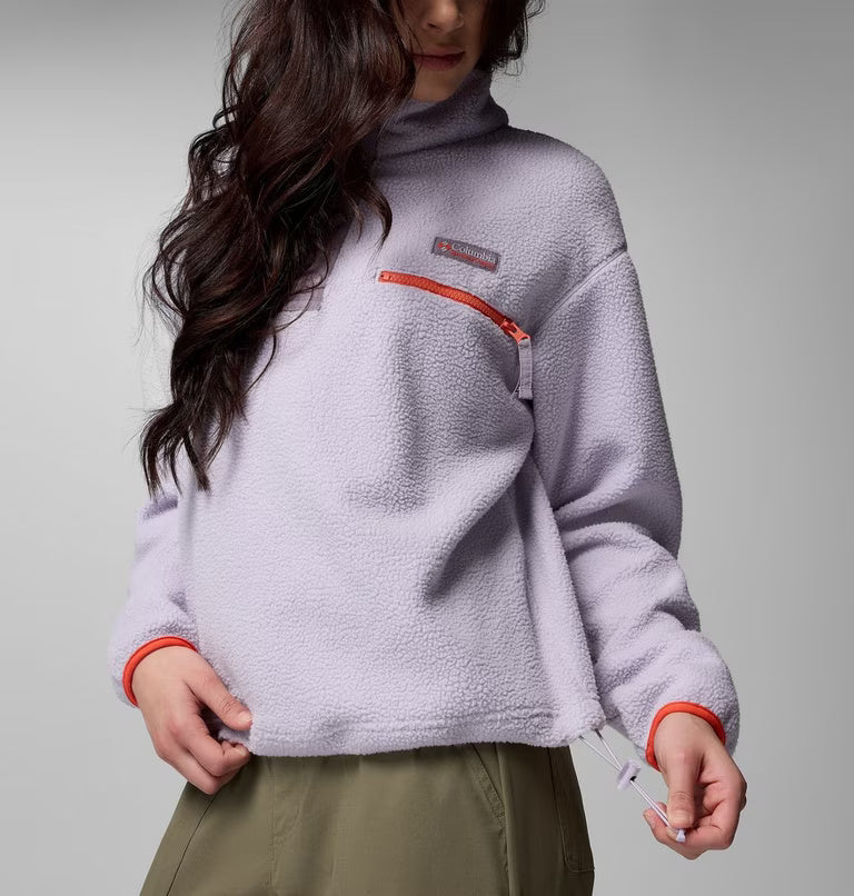 Columbia Women's Helvetia™ II Cropped Sherpa Half Snap Fleece | Columbia | Portwest - The Outdoor Shop