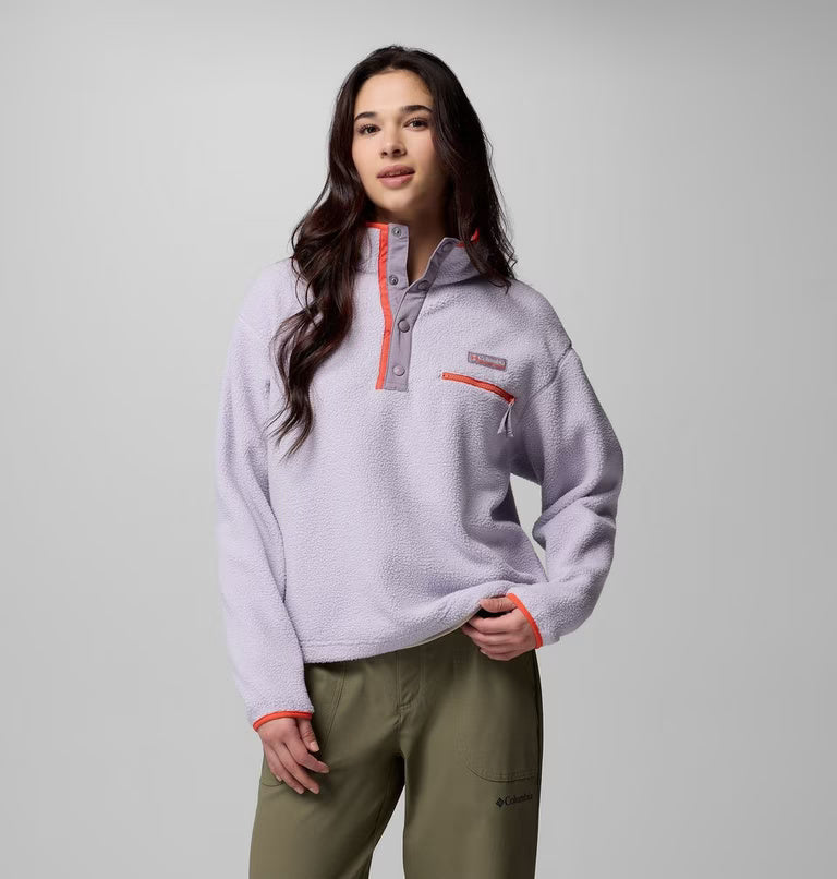 Columbia Women's Helvetia™ II Cropped Sherpa Half Snap Fleece | Columbia | Portwest - The Outdoor Shop