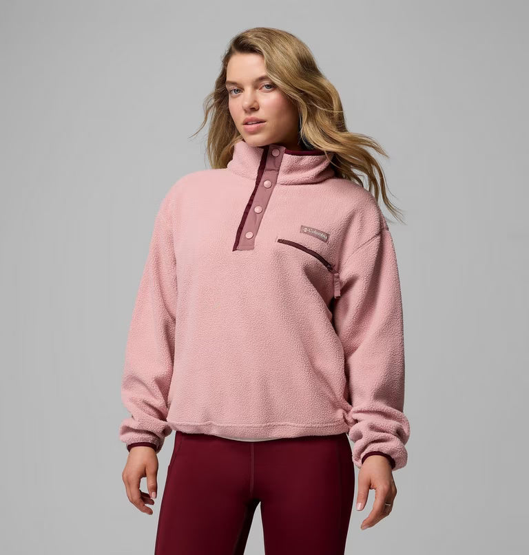Columbia Women's Helvetia™ II Cropped Sherpa Half Snap Fleece | Columbia | Portwest - The Outdoor Shop