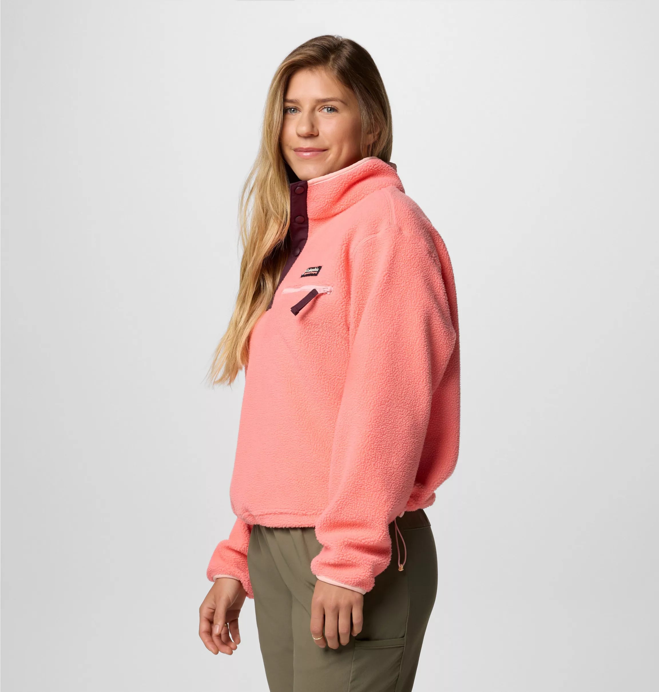 Women's Helvetia™ II Cropped Sherpa Half Snap Fleece | Columbia | Portwest - The Outdoor Shop