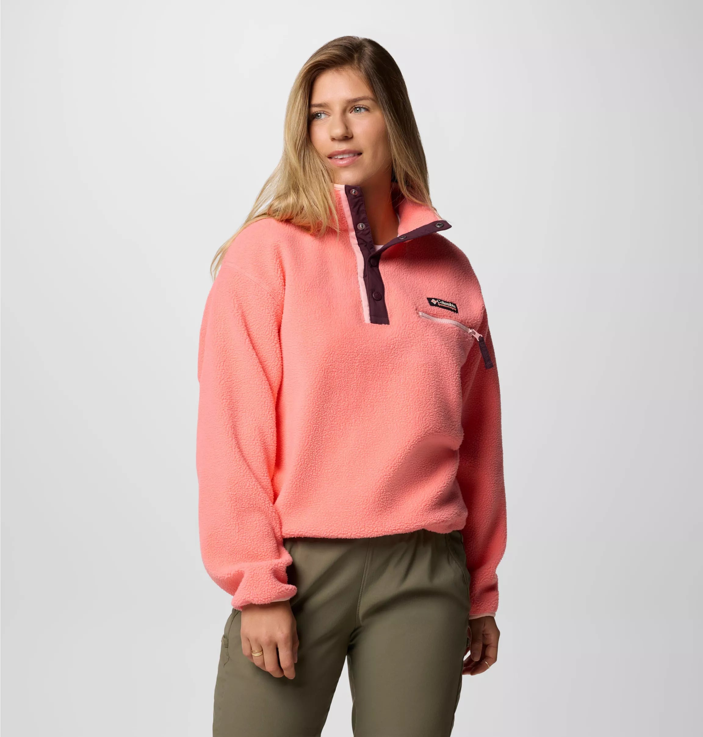 Women's Helvetia™ II Cropped Sherpa Half Snap Fleece | Columbia | Portwest - The Outdoor Shop
