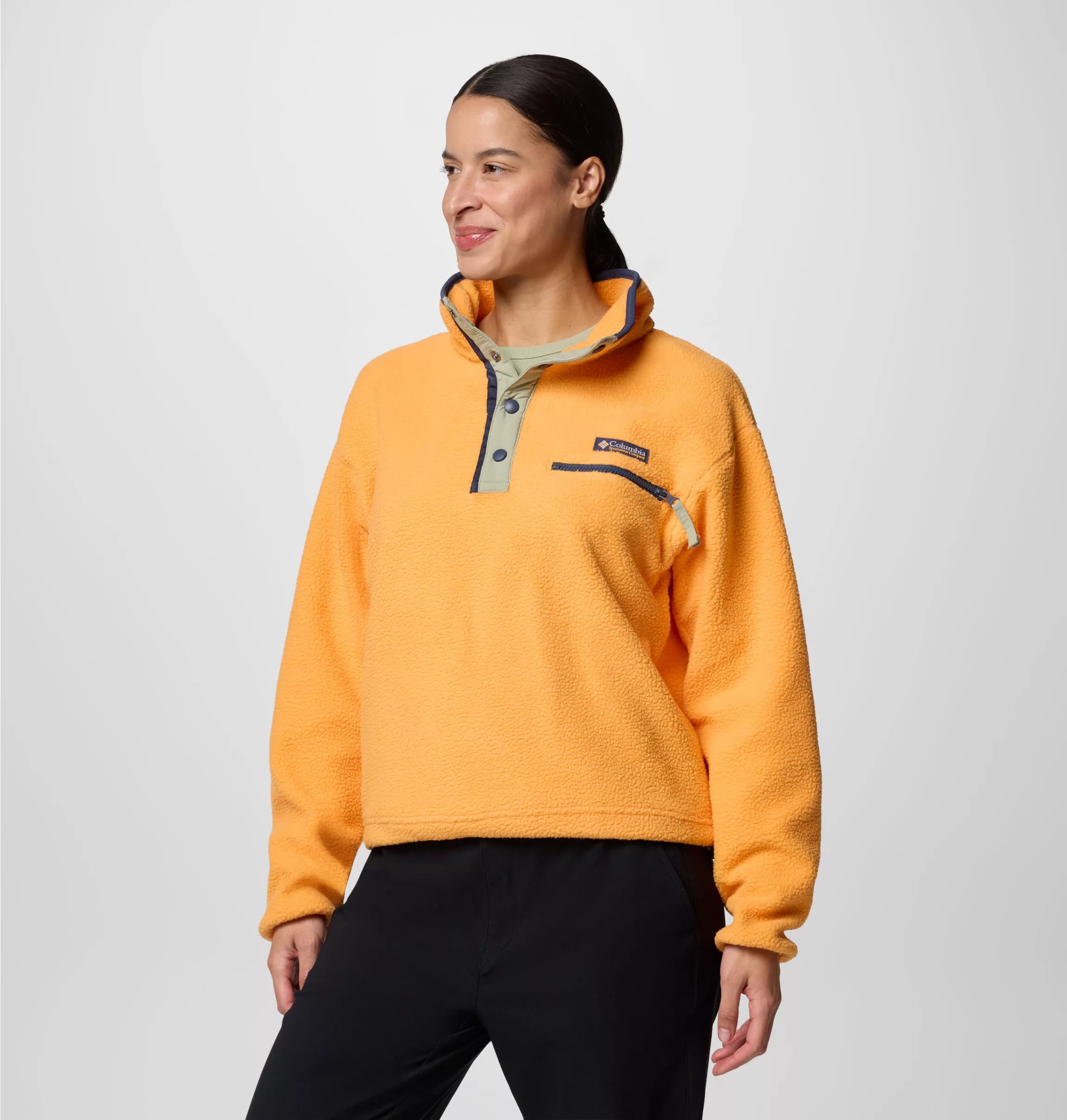 Women's Helvetia™ II Cropped Sherpa Half Snap Fleece | Columbia | Portwest - The Outdoor Shop