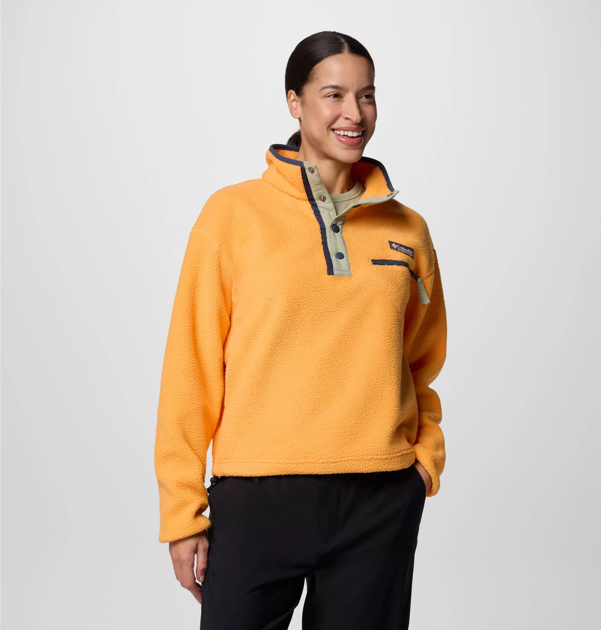Women's Helvetia™ II Cropped Sherpa Half Snap Fleece | Columbia | Portwest - The Outdoor Shop