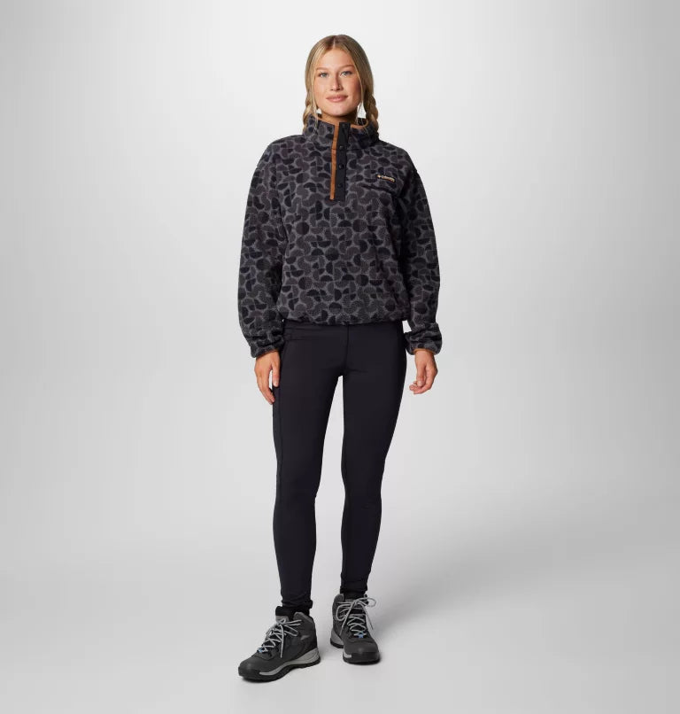 Women's Helvetia™ II Cropped Sherpa Half Snap Printed Fleece | Columbia | Portwest - The Outdoor Shop