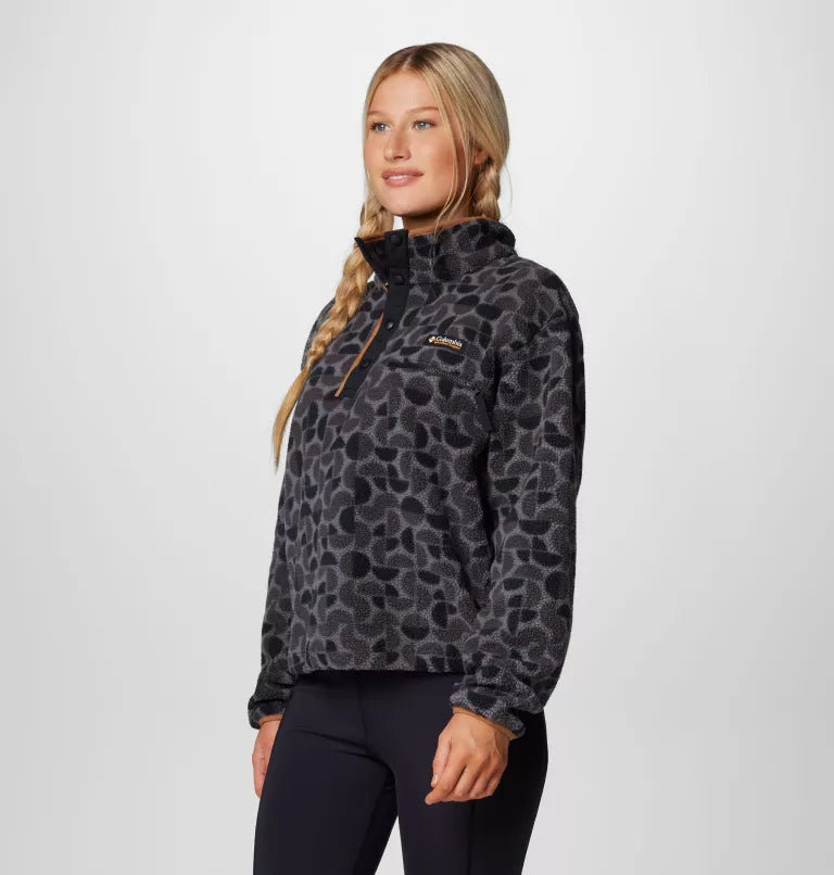 Women's Helvetia™ II Cropped Sherpa Half Snap Printed Fleece | Columbia | Portwest - The Outdoor Shop