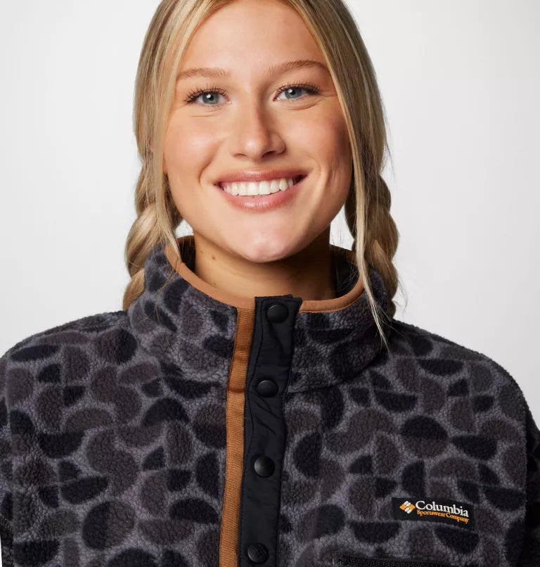 Women's Helvetia™ II Cropped Sherpa Half Snap Printed Fleece | Columbia | Portwest - The Outdoor Shop