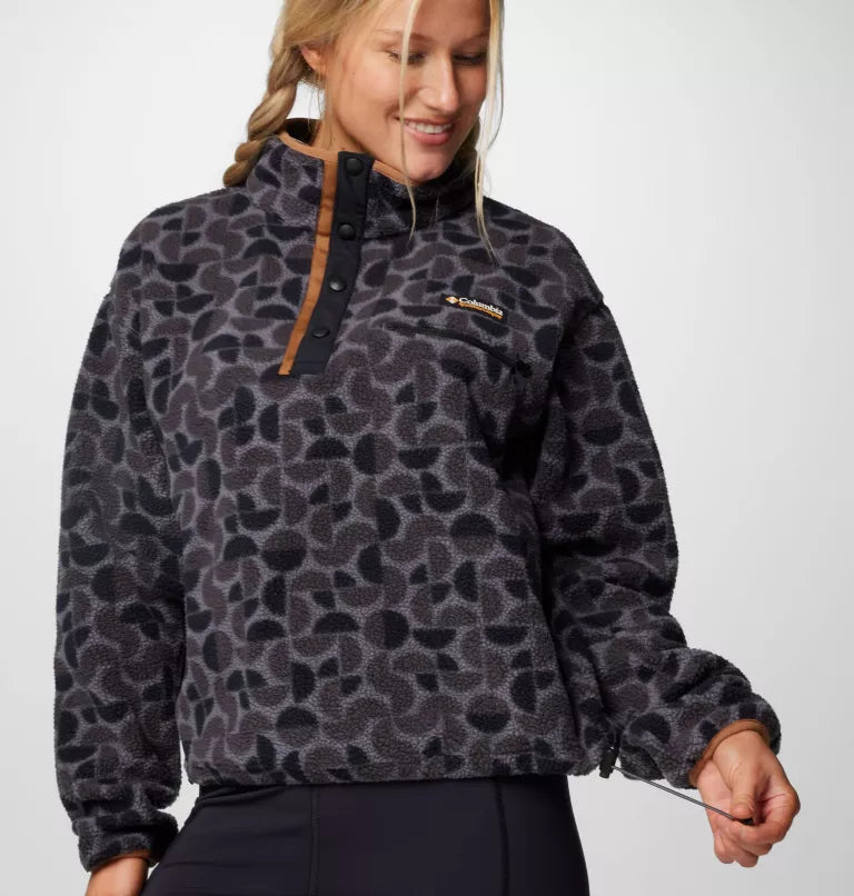 Women's Helvetia™ II Cropped Sherpa Half Snap Printed Fleece | Columbia | Portwest - The Outdoor Shop