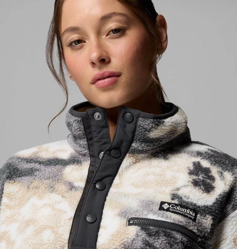 Women's Helvetia™ II Cropped Sherpa Half Snap Printed Fleece | Columbia | Portwest - The Outdoor Shop