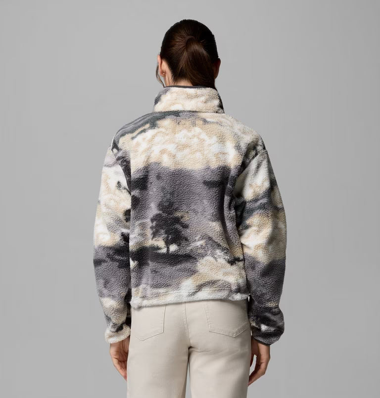 Women's Helvetia™ II Cropped Sherpa Half Snap Printed Fleece | Columbia | Portwest - The Outdoor Shop