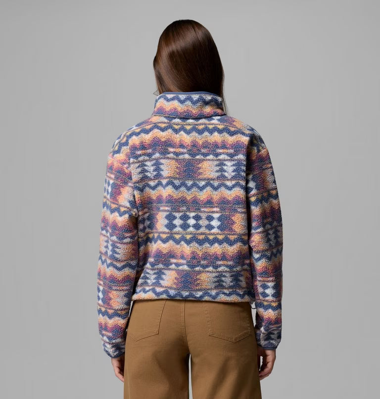 Women's Helvetia™ II Cropped Sherpa Half Snap Printed Fleece | Columbia | Portwest - The Outdoor Shop