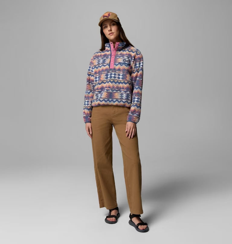 Women's Helvetia™ II Cropped Sherpa Half Snap Printed Fleece | Columbia | Portwest - The Outdoor Shop