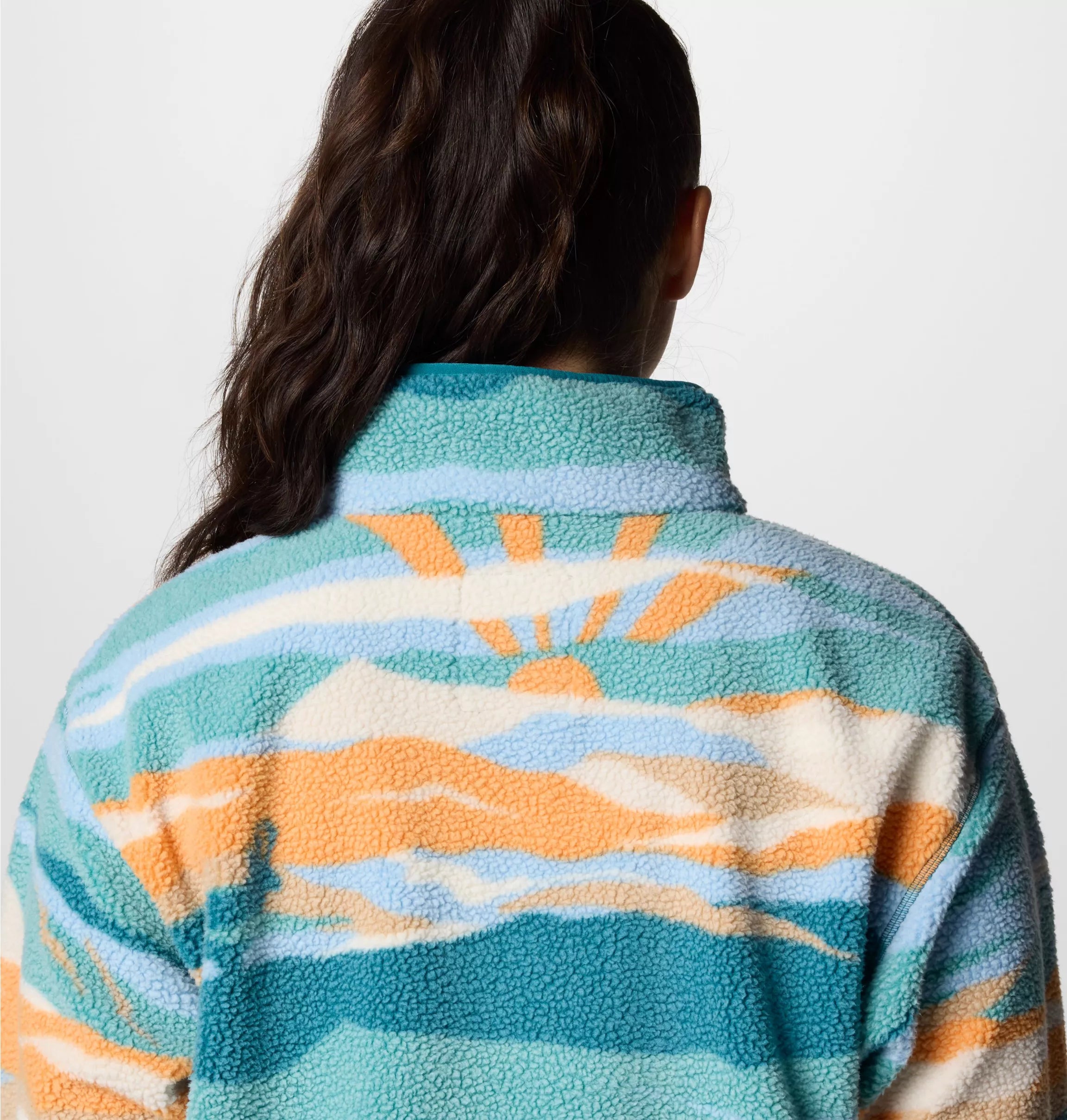 Women's Helvetia™ II Cropped Sherpa Half Snap Printed Fleece | Columbia | Portwest - The Outdoor Shop