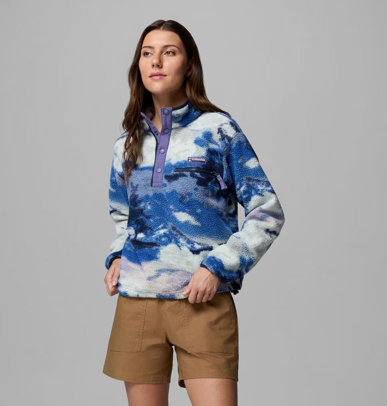 Women's Helvetia™ II Cropped Sherpa Half Snap Printed Fleece | Columbia | Portwest - The Outdoor Shop