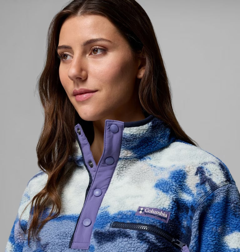 Women's Helvetia™ II Cropped Sherpa Half Snap Printed Fleece | Columbia | Portwest - The Outdoor Shop