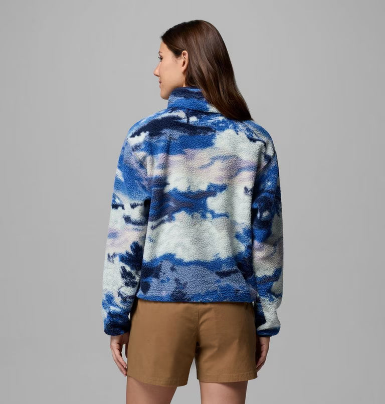 Women's Helvetia™ II Cropped Sherpa Half Snap Printed Fleece | Columbia | Portwest - The Outdoor Shop