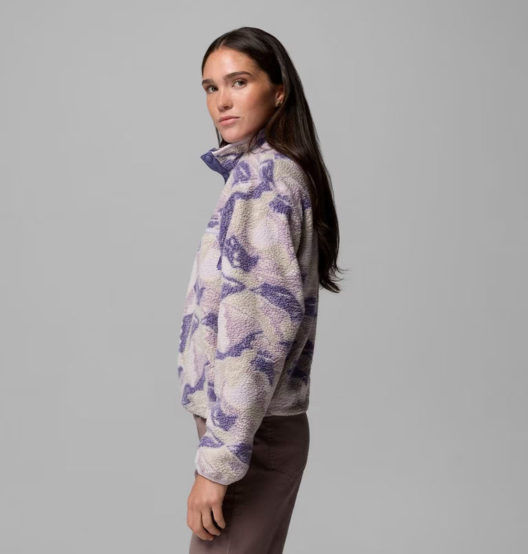 Women's Helvetia™ II Cropped Sherpa Half Snap Printed Fleece | Columbia | Portwest - The Outdoor Shop