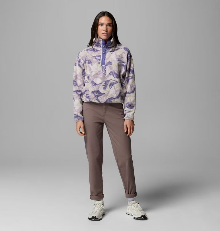 Women's Helvetia™ II Cropped Sherpa Half Snap Printed Fleece | Columbia | Portwest - The Outdoor Shop