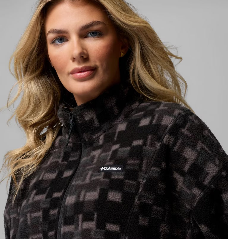 Columbia Women's Timber Meadow MTR Printed Half Zip Sherpa Fleece