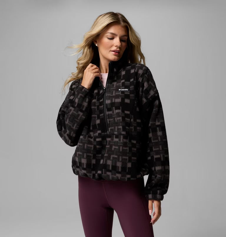 Columbia Women's Timber Meadow MTR Printed Half Zip Sherpa Fleece