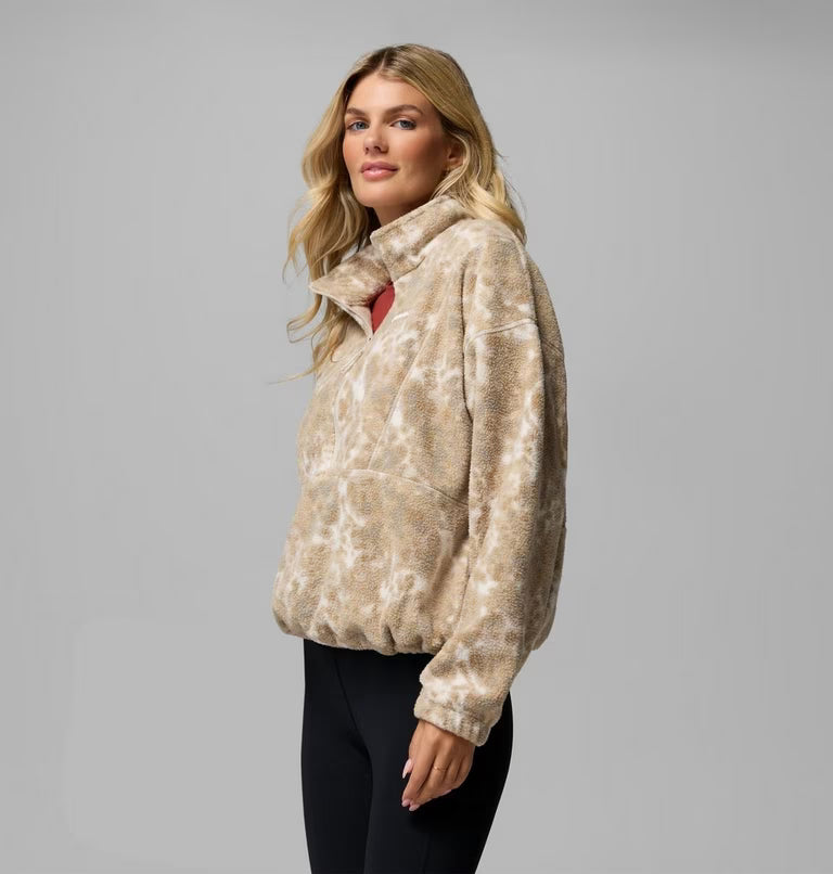 Columbia Women's Timber Meadow MTR Printed Half Zip Sherpa Fleece