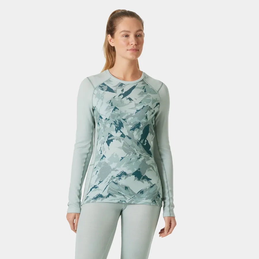 Women’s LIFA® Merino Midweight Graphic Long-Sleeve Crew Base Layer | Helly Hansen | Portwest - The Outdoor Shop