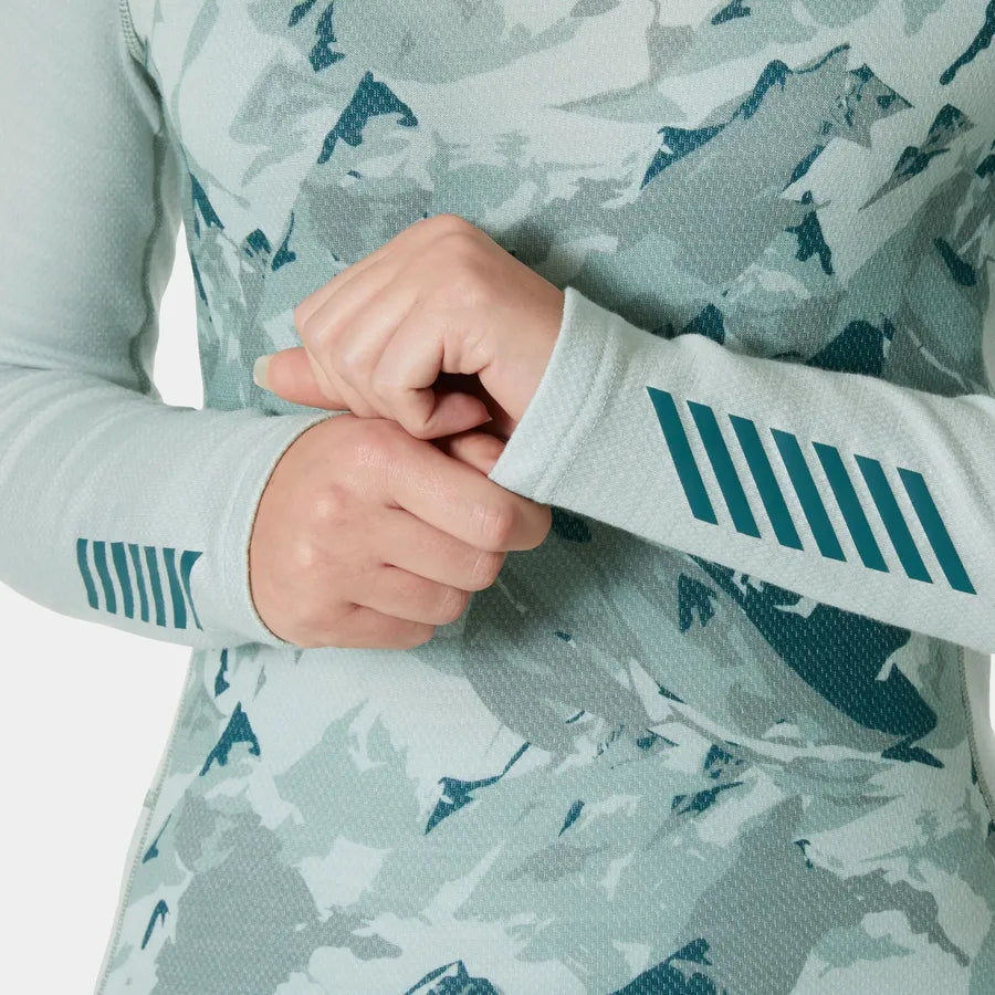 Women’s LIFA® Merino Midweight Graphic Long-Sleeve Crew Base Layer | Helly Hansen | Portwest - The Outdoor Shop