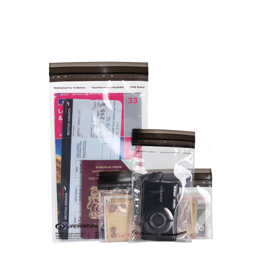 Loc-Top Waterproof Bags for Valuables | LifeVenture | Portwest - The Outdoor Shop