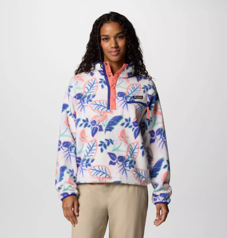 Women's Helvetia™ II Cropped Sherpa Half Snap Printed Fleece | Columbia | Portwest - The Outdoor Shop