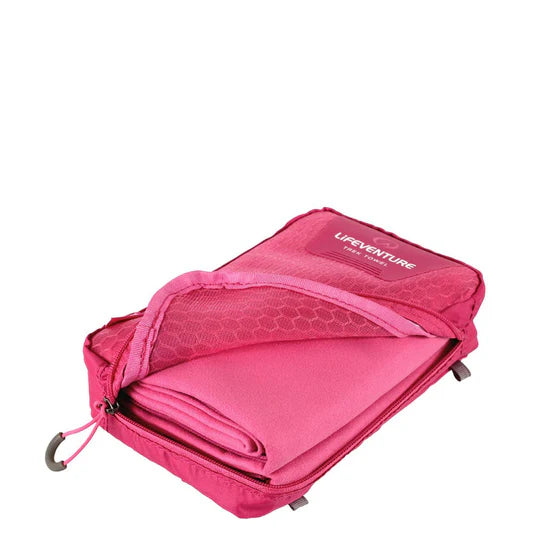 SoftFibre Pink Travel Towel | LifeVenture | Portwest - The Outdoor Shop