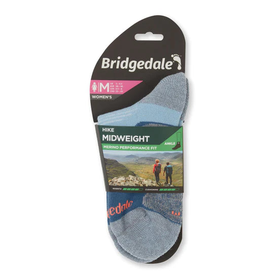 Bridgedale Women's Hike Midweight Merino Performance Ankle | Bridgedale | Portwest - The Outdoor Shop