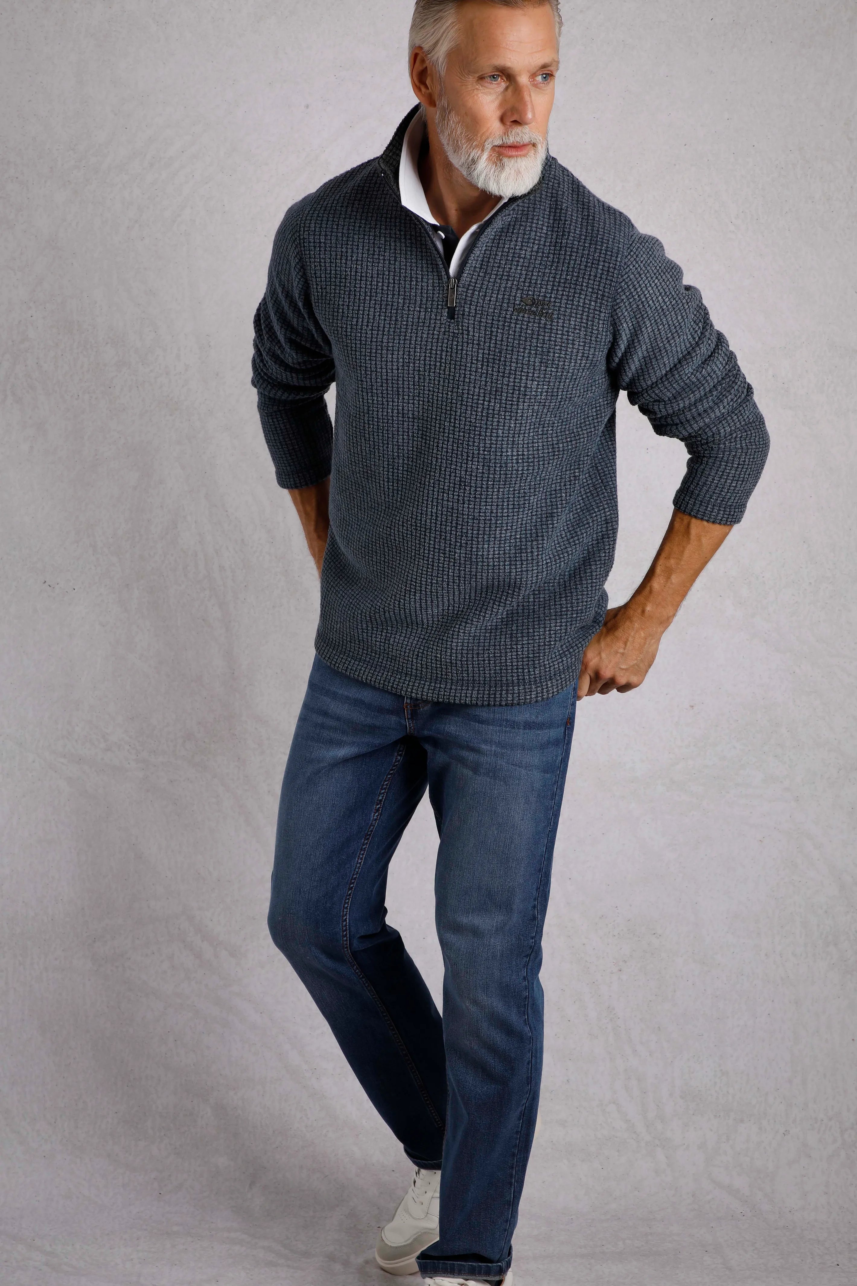 Men's Newark Eco 1/4 Zip Grid Fleece | Weird Fish | Portwest - The Outdoor Shop