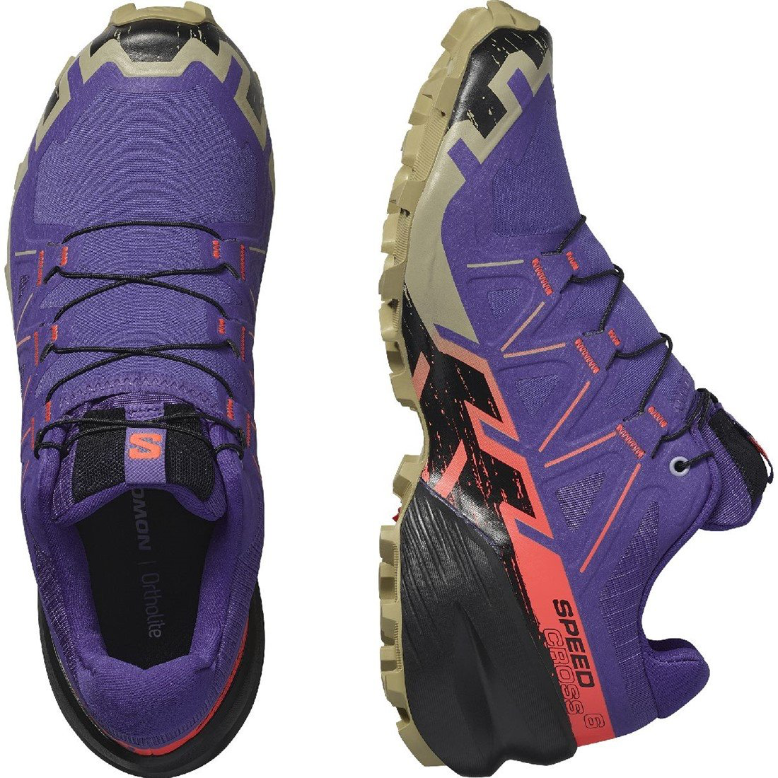 SALOMON SPEEDCROSS 6 - Trail running shoes - liberty black/neon flame | AMER SPORTS UK LTD | Portwest - The Outdoor Shop