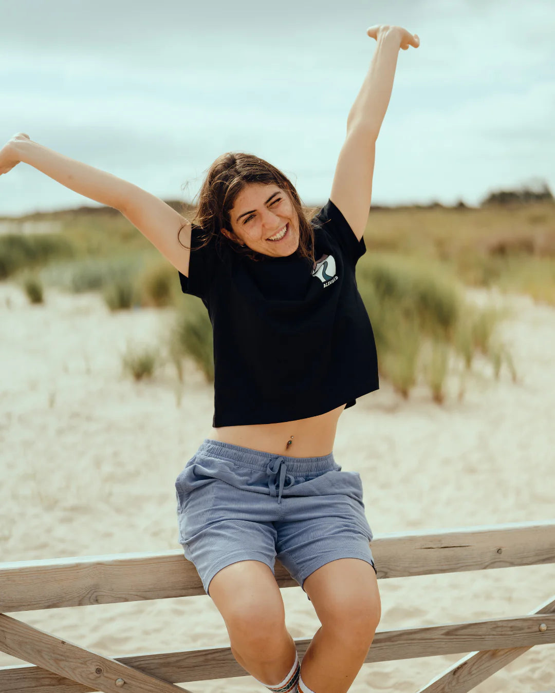 Women's Journey Cropped Tee | Bleubird | Portwest - The Outdoor Shop
