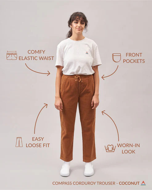 Compass Recycled Corduroy Trouser | Passenger | Portwest - The Outdoor Shop