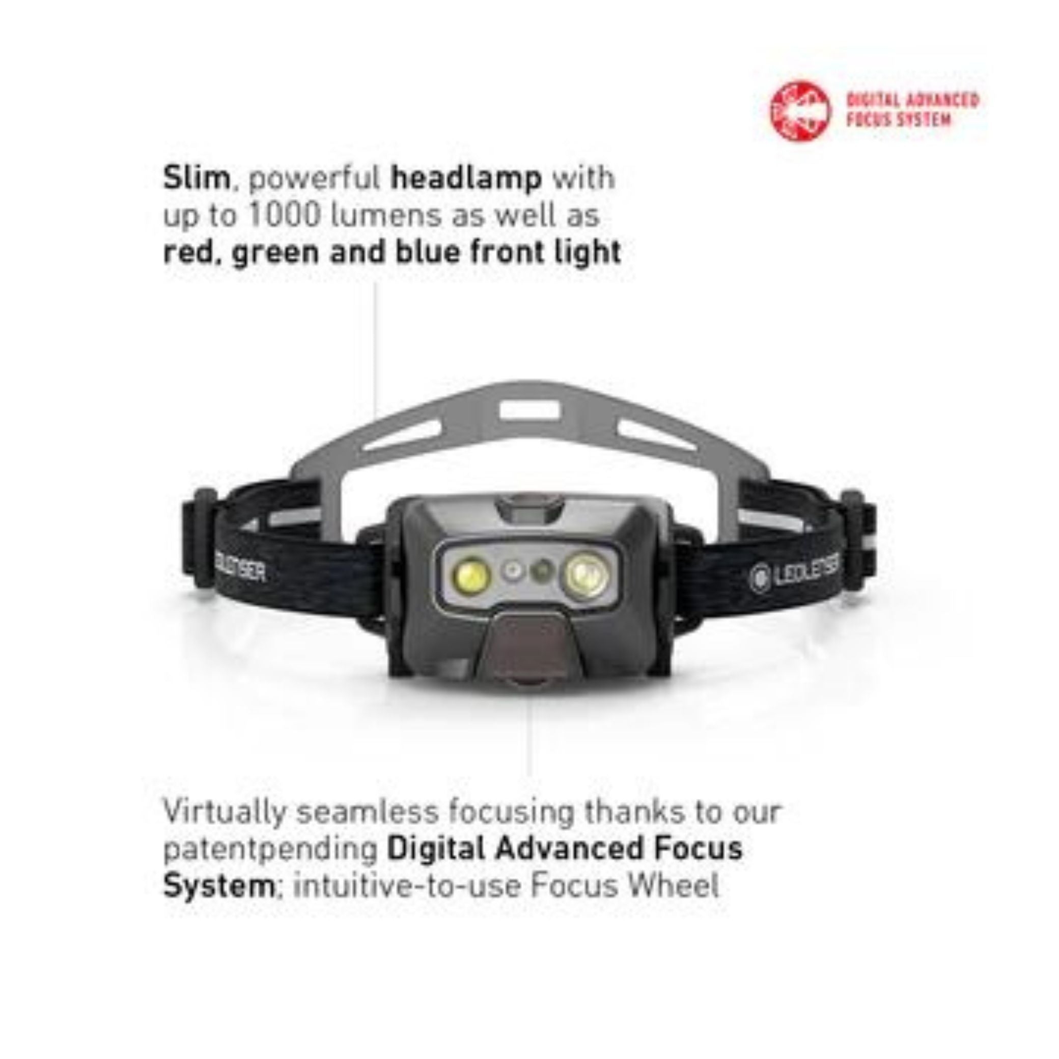 Ledlenser HF6R CORE Rechargeable Head Torch Red | LEDLENSER | Portwest - The Outdoor Shop