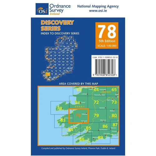 OSI Discovery Map 78 - Laminated (Part of Kerry)(1:50,000) | DJSMITH MAPS | Portwest - The Outdoor Shop