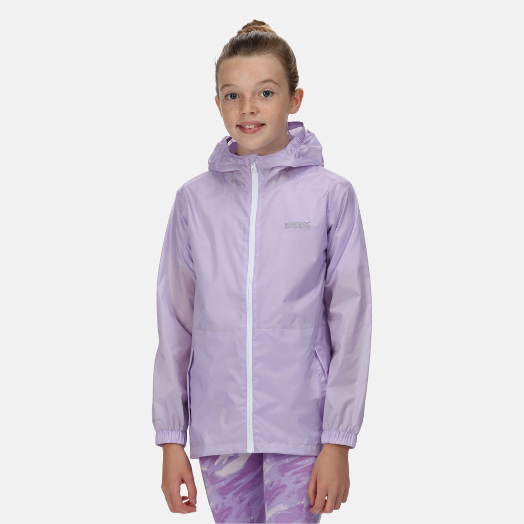 Kids Regatta Packaway II Waterproof Breathable Jacket - Foldable Hooded Rain Jacket
