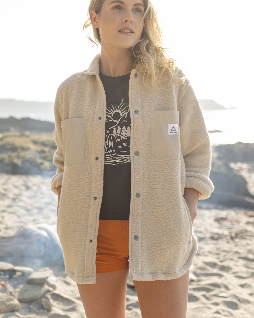 Passenger Rappel Recycled Sherpa Oversized Shirt | Passenger | Portwest - The Outdoor Shop