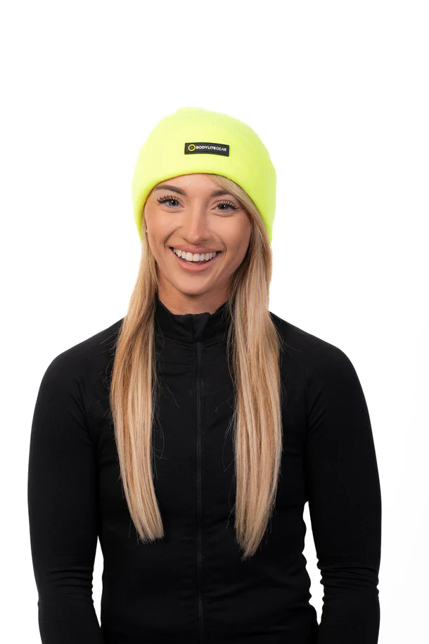 Neon Yellow Thermal Beanie