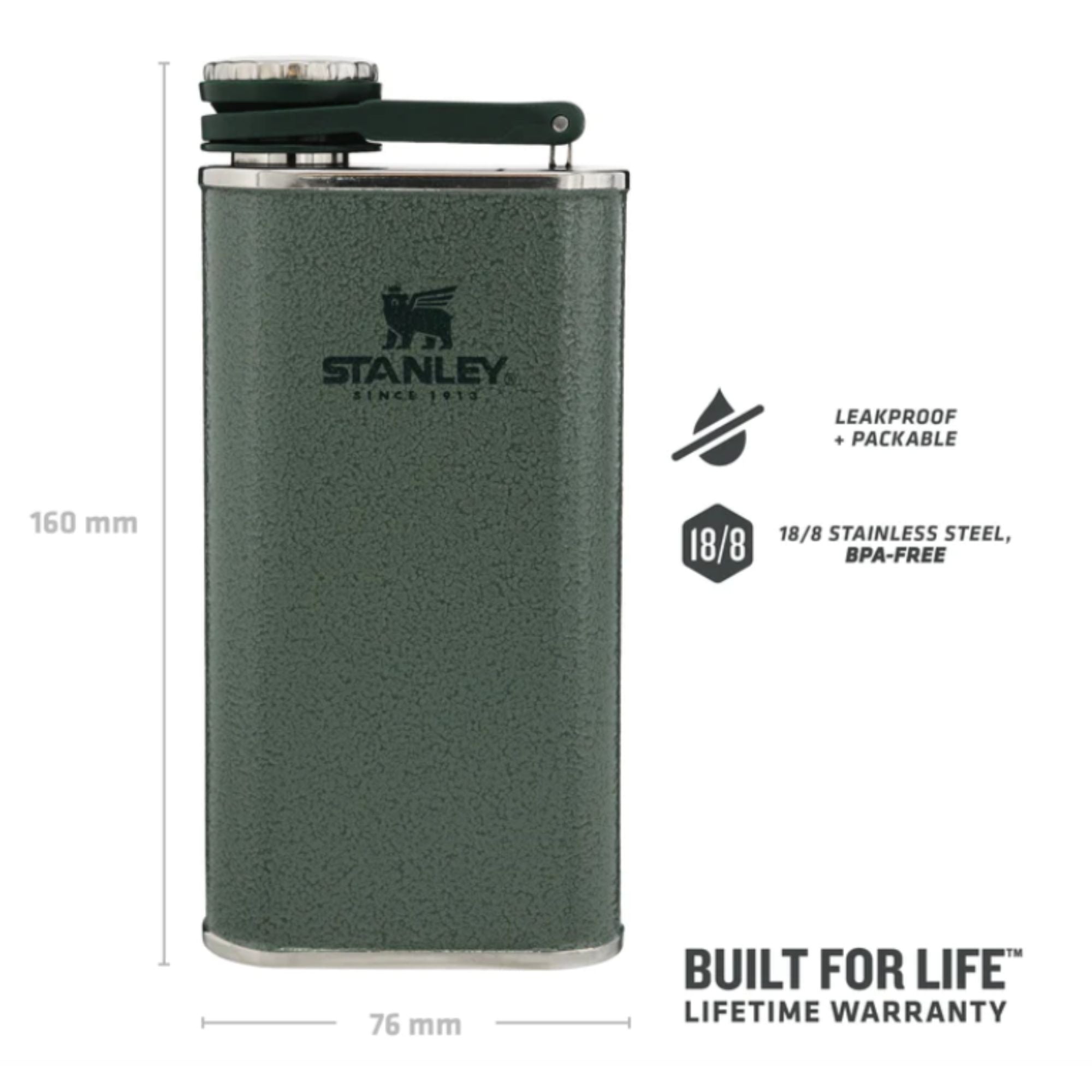 Stanley Classic Easy Fill Wide Mouth Flask 230ml | Stanley | Portwest - The Outdoor Shop