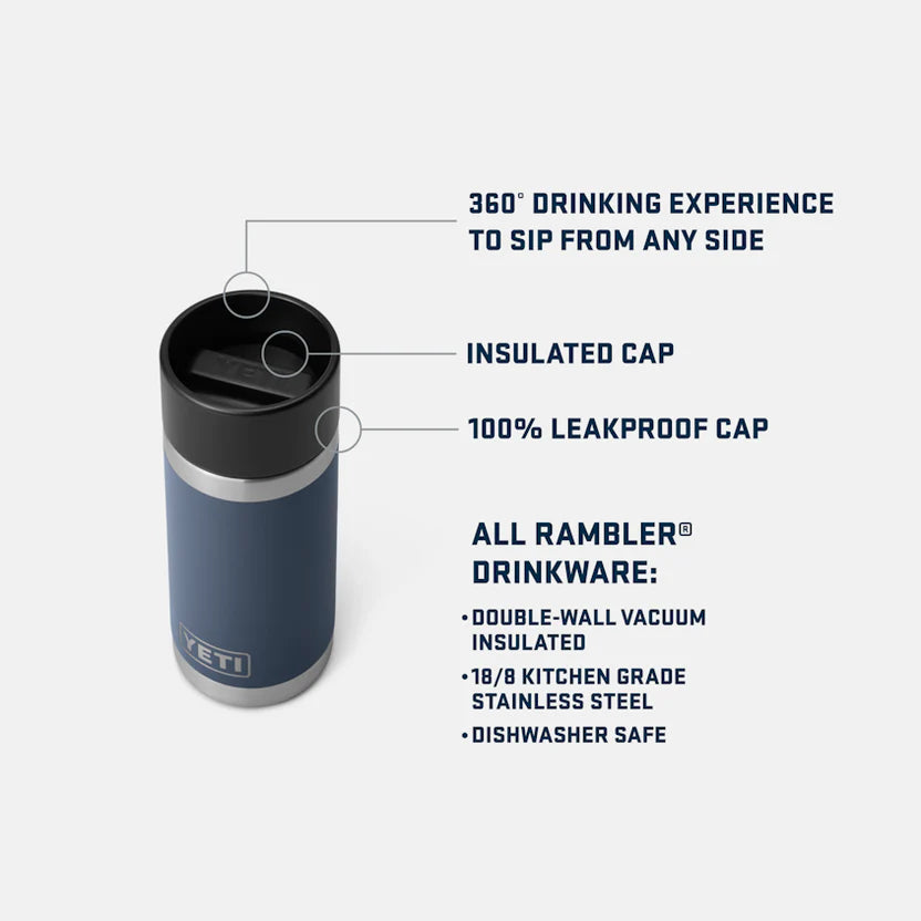 YETI Rambler Bottle with Hotshot Cap 12 oz (354ml) | YETI | Portwest - The Outdoor Shop