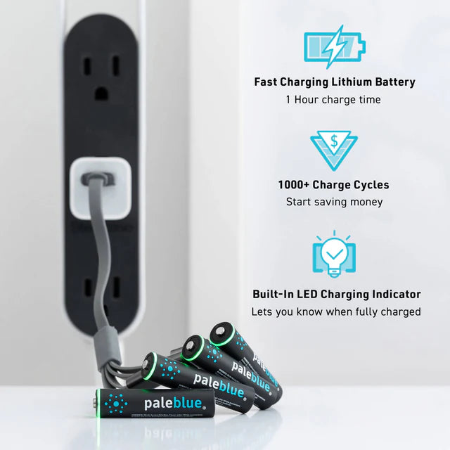 AAA USB-C Rechargeable Batteries | PALE BLUE | Portwest - The Outdoor Shop