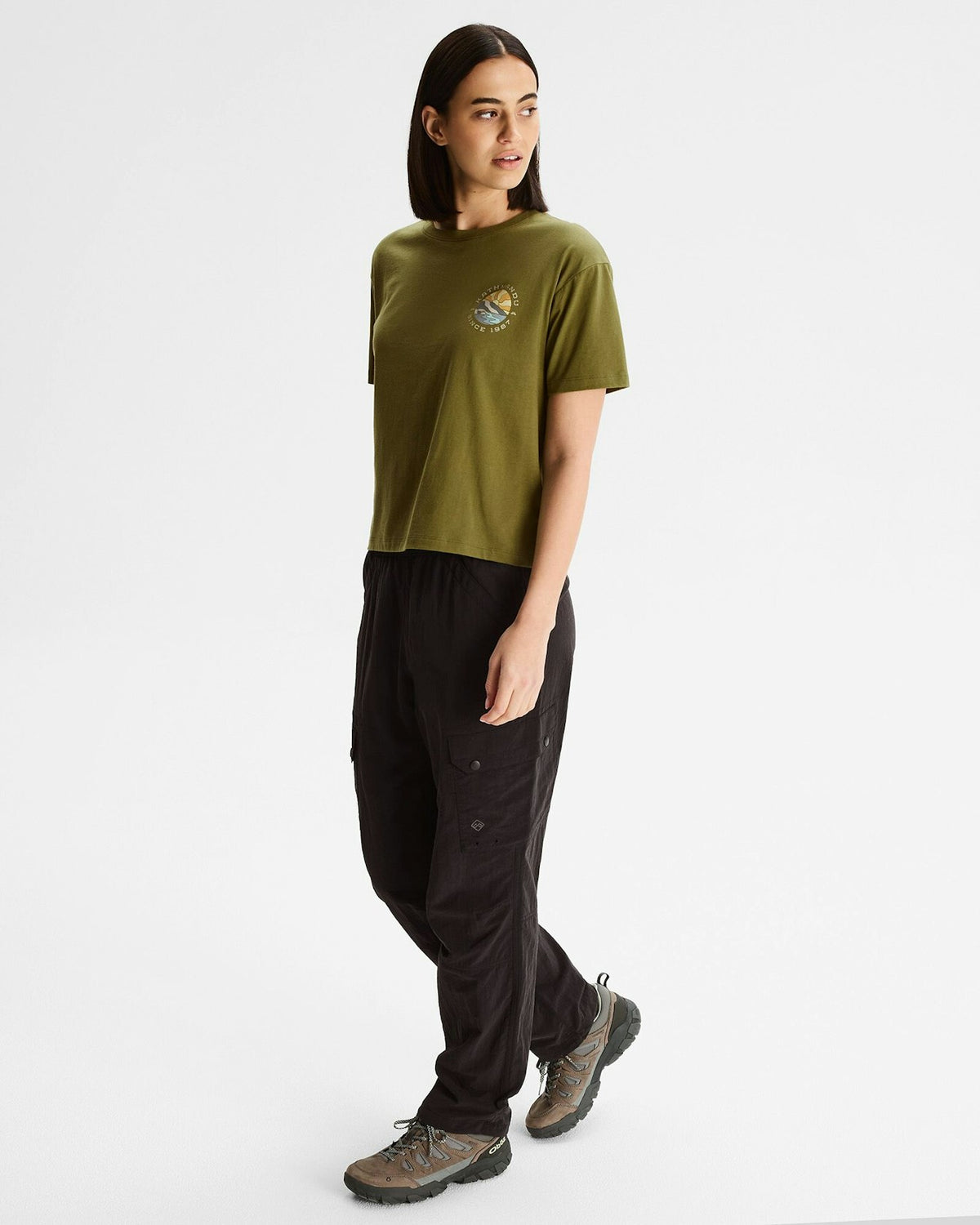 Women's Kathmandu Logo Sunburst Organic Cotton T-shirt | Kathmandu | Portwest - The Outdoor Shop