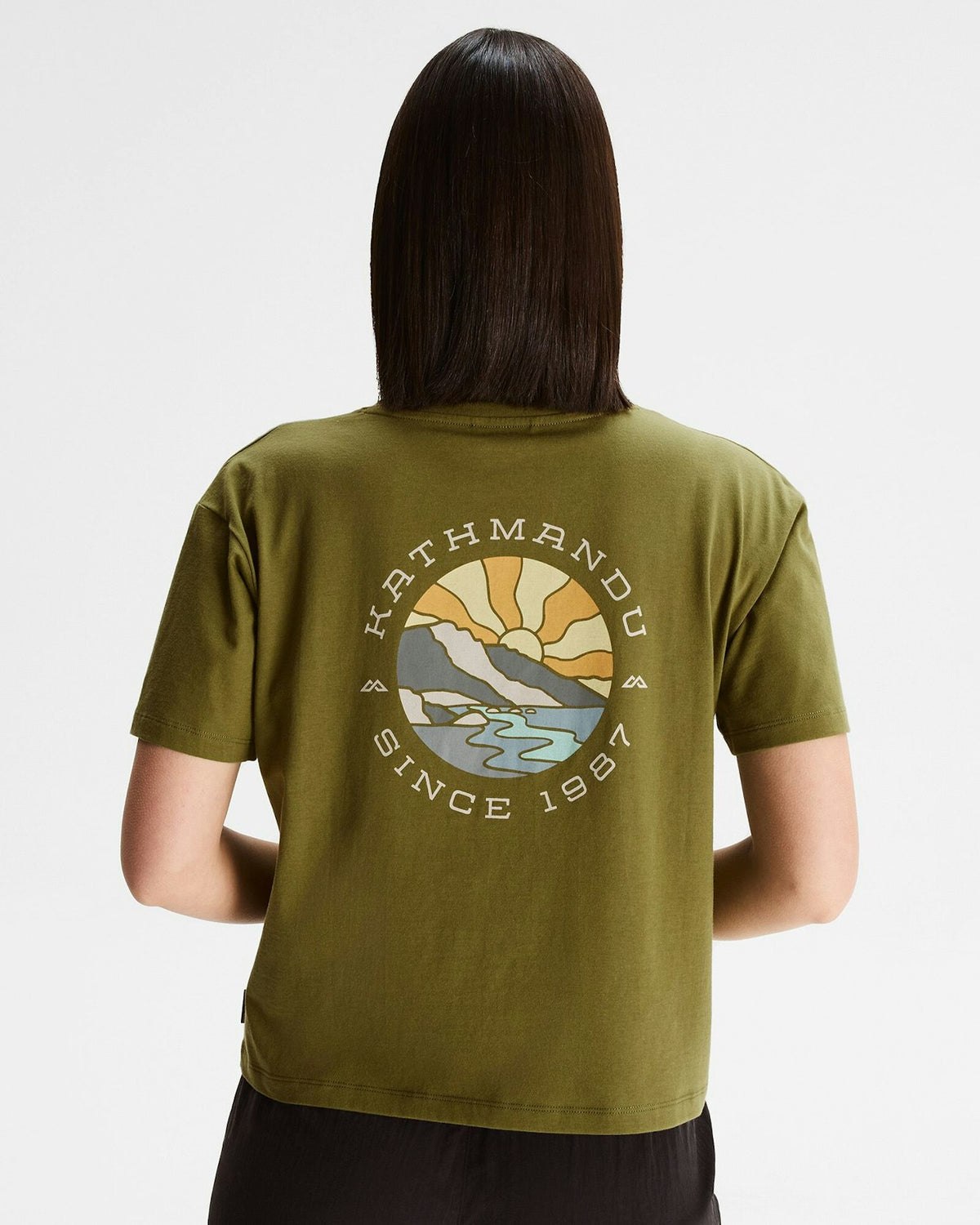 Women's Kathmandu Logo Sunburst Organic Cotton T-shirt | Kathmandu | Portwest - The Outdoor Shop