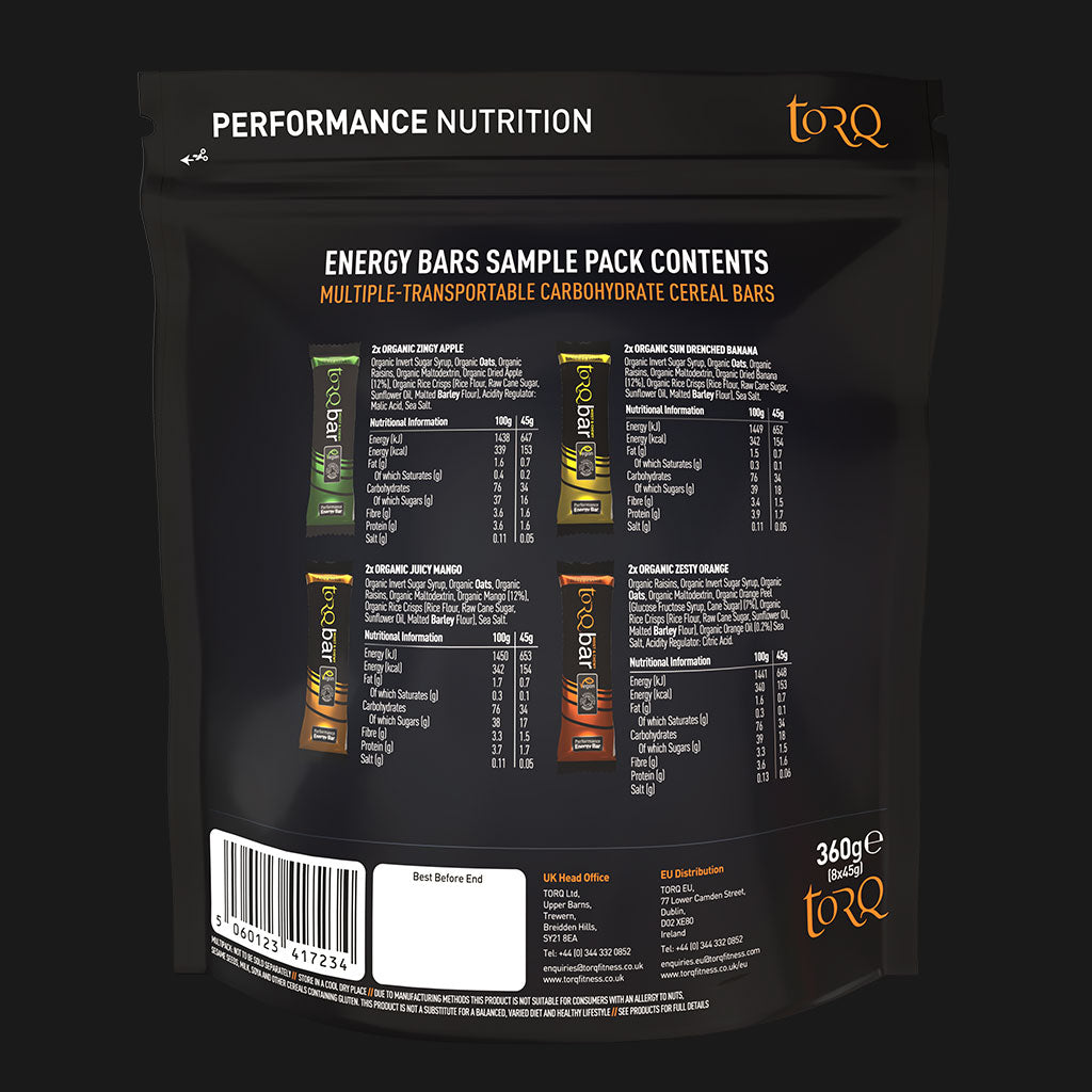 Organic 8 Bar Sample Pack | Torq Nutrition | Portwest - The Outdoor Shop