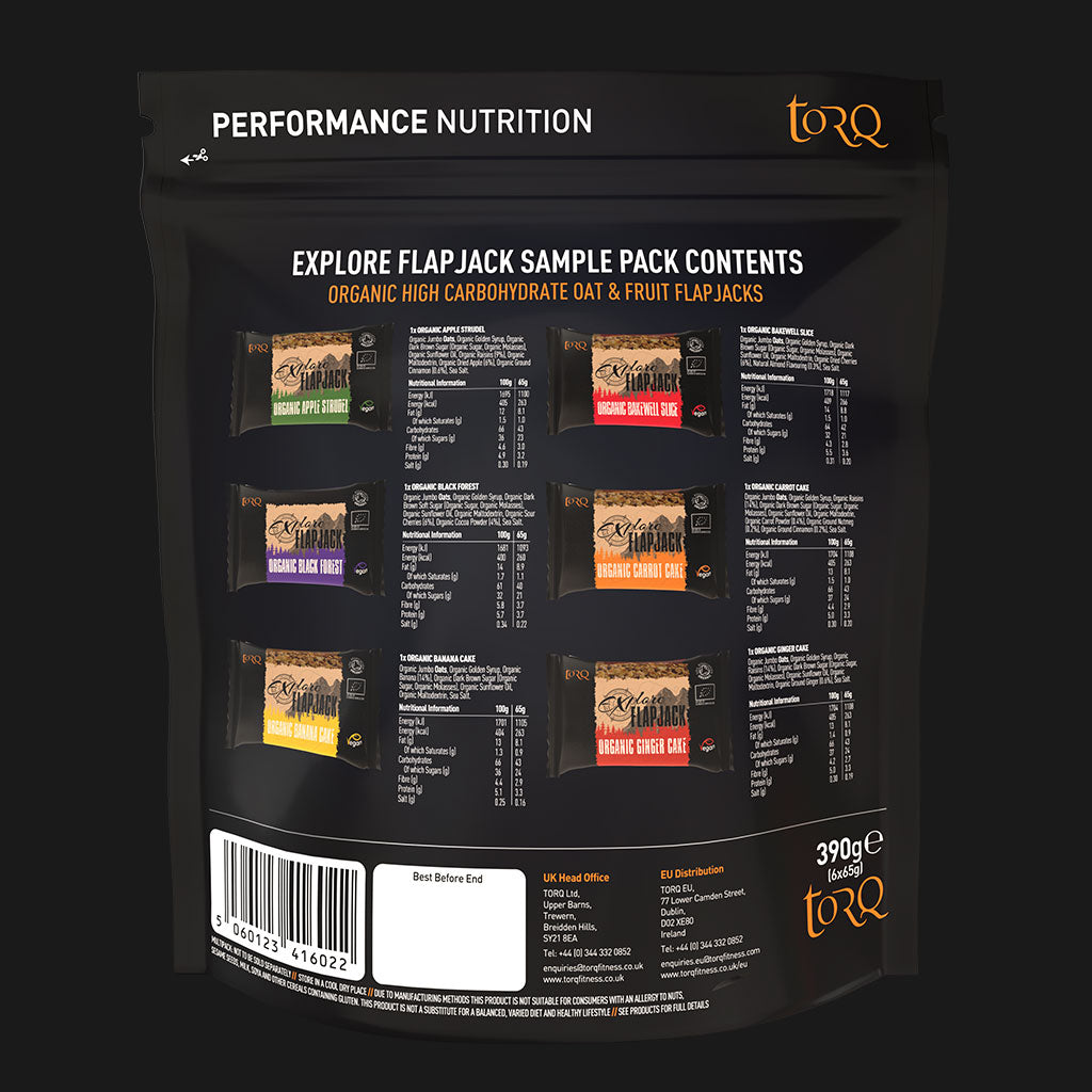 TORQ 6 Explore Flapjack Sample Pack | Torq Nutrition | Portwest - The Outdoor Shop