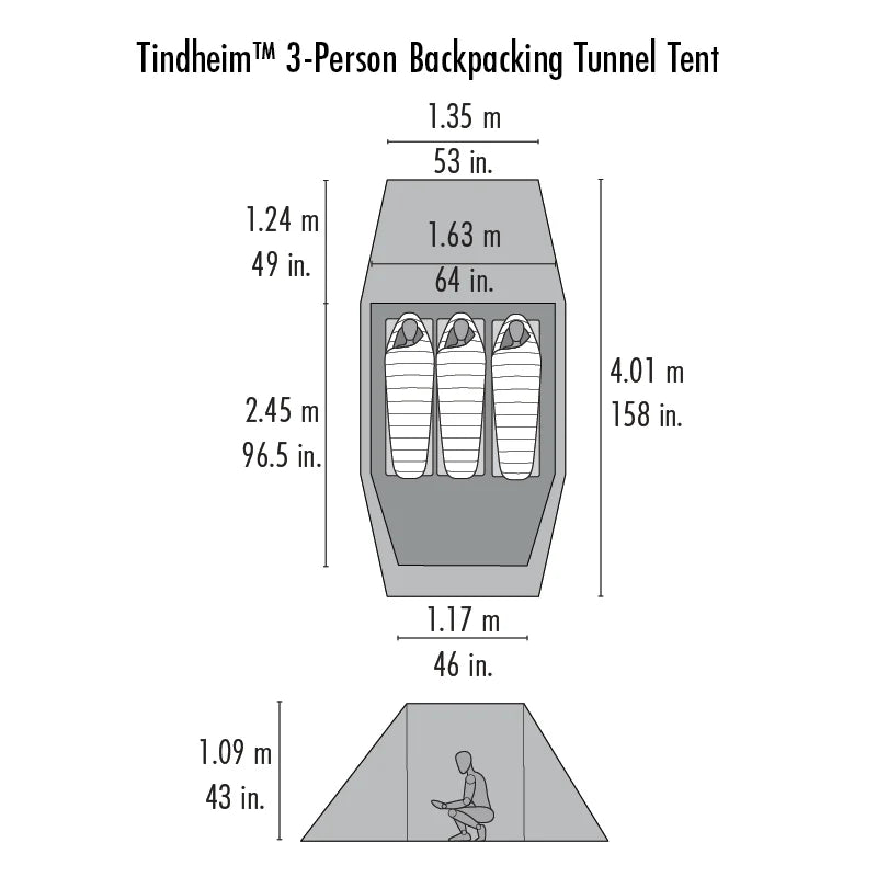 MSR Tindheim™ 3 Backpacking Tunnel Tent