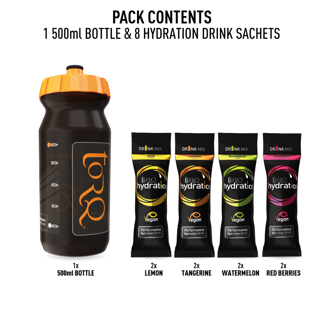 Hydration 500ml Bottle x 8 sachets | Torq Nutrition | Portwest - The Outdoor Shop