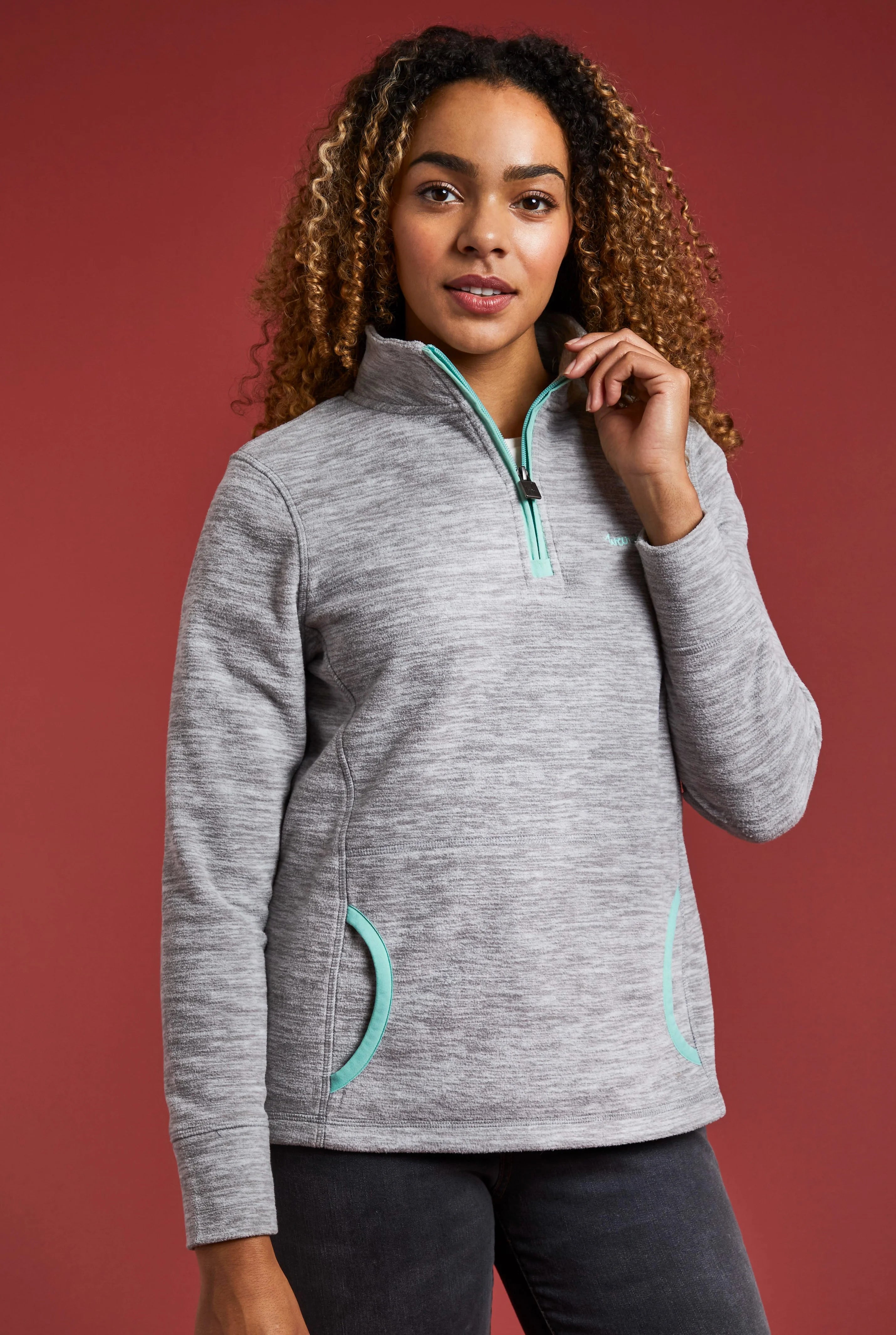 Weird fish fleece womens top